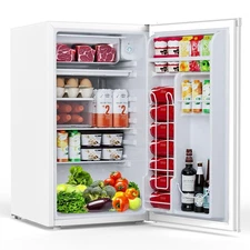 3.2 Cu.Ft Dorm Fridge with Freezer, Single Reversible Door Compact Refrigerat...