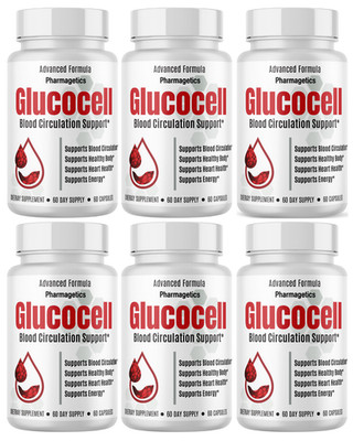 Glucocell - Blood Circulation Support, Heart Health Supplement- 6 Bottles
