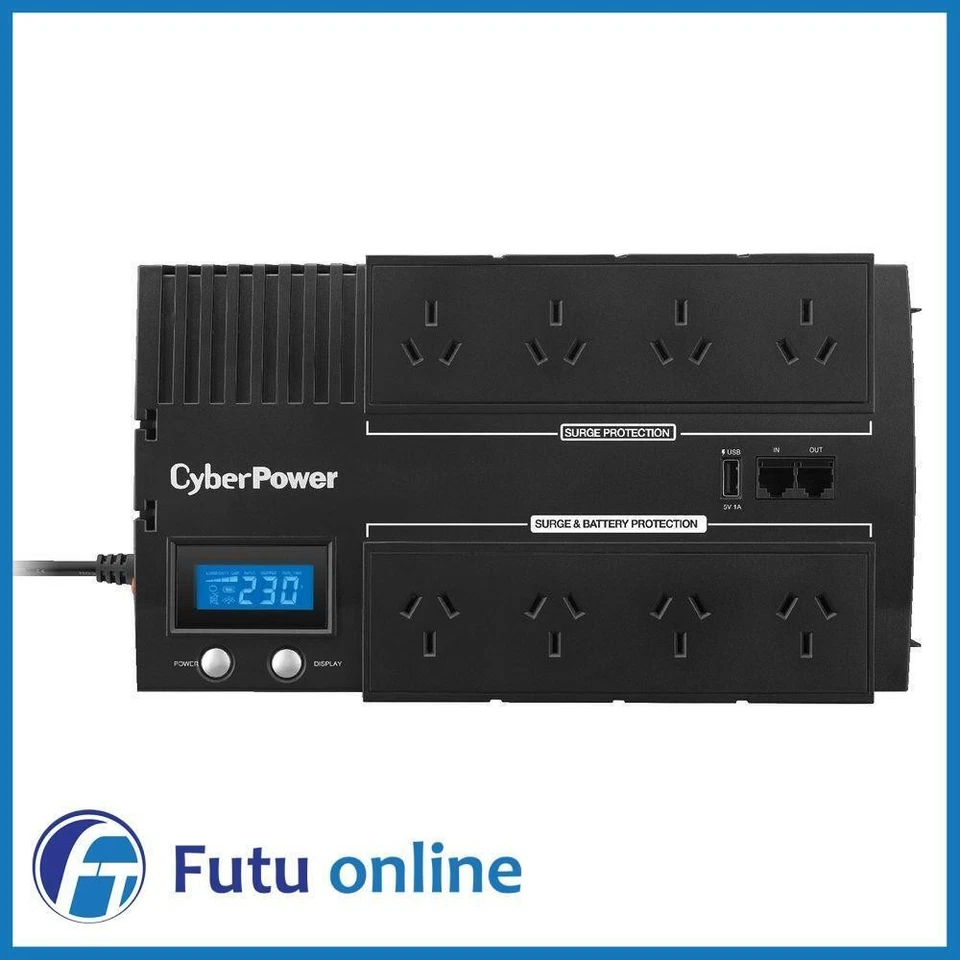 700VA CyberPower UPS BR700ELCD 8 Way Surge protect Uninterruptible Power Supply