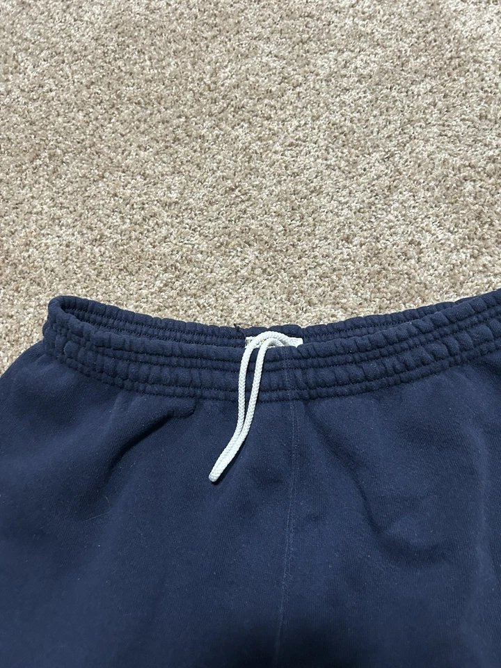 90s US Navy Issued Sweatpants Mens Medium Blue Yellow Spellout Logo USA - Image 4 of 4