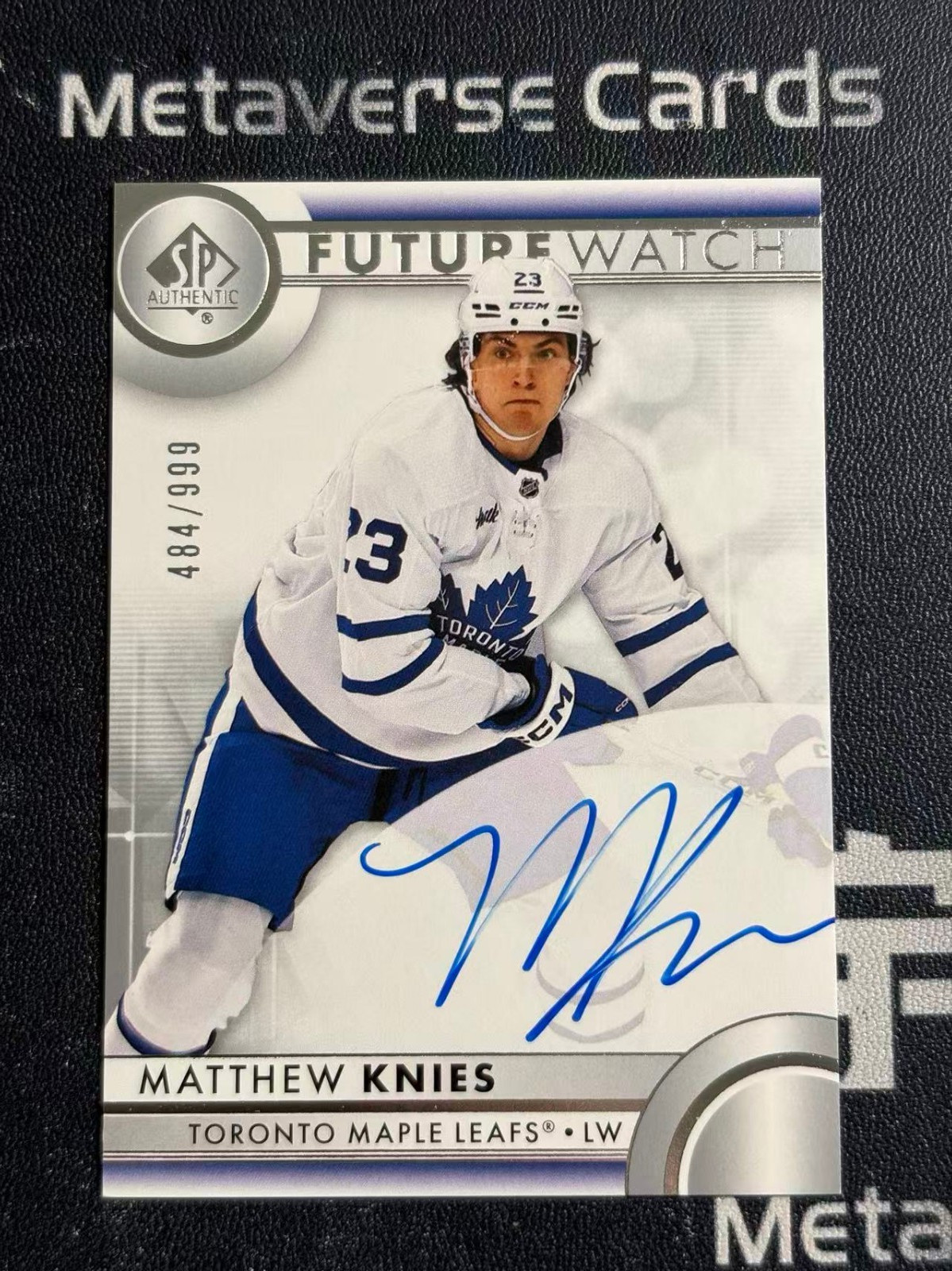 2023-24 SP Authentic Hockey Future Watch On-Card Auto Matthew Knies /999