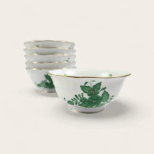 Herend Hungary Porcelain Green Chinese Bouquet Open Sugar Bowl 683 AV