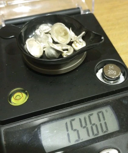 🔥🔥Pure .925 Silver Bullion Scrap Nuggets Shot ❄️❄️15.46 grams/.5ozt