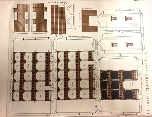Vintage Cutout Model of Shakespeare’s Globe Theatre, Booklet, f/g, unassembled - Picture 3 of 3
