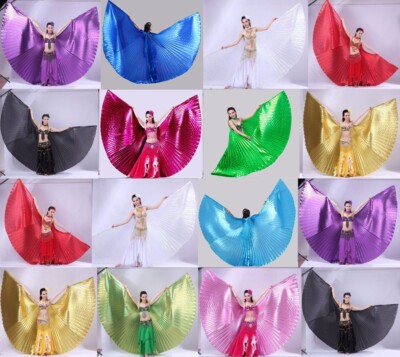 NEW Open or Close Professional Costumes Fairy wings Egypt Belly Dance Isis Wings