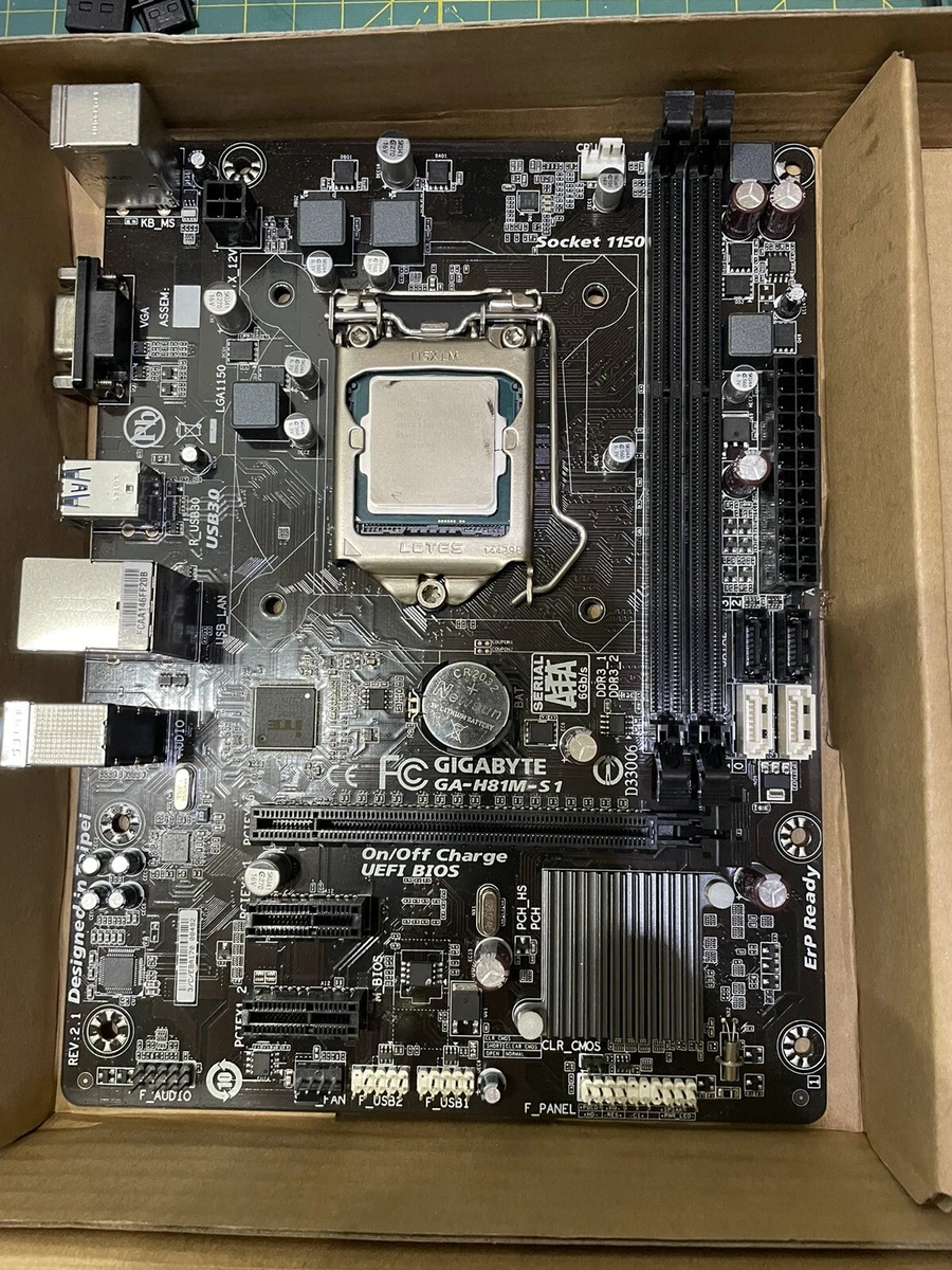 Gigabyte H81M S1 Intel Pentium G32 CPU Motherboard eBay