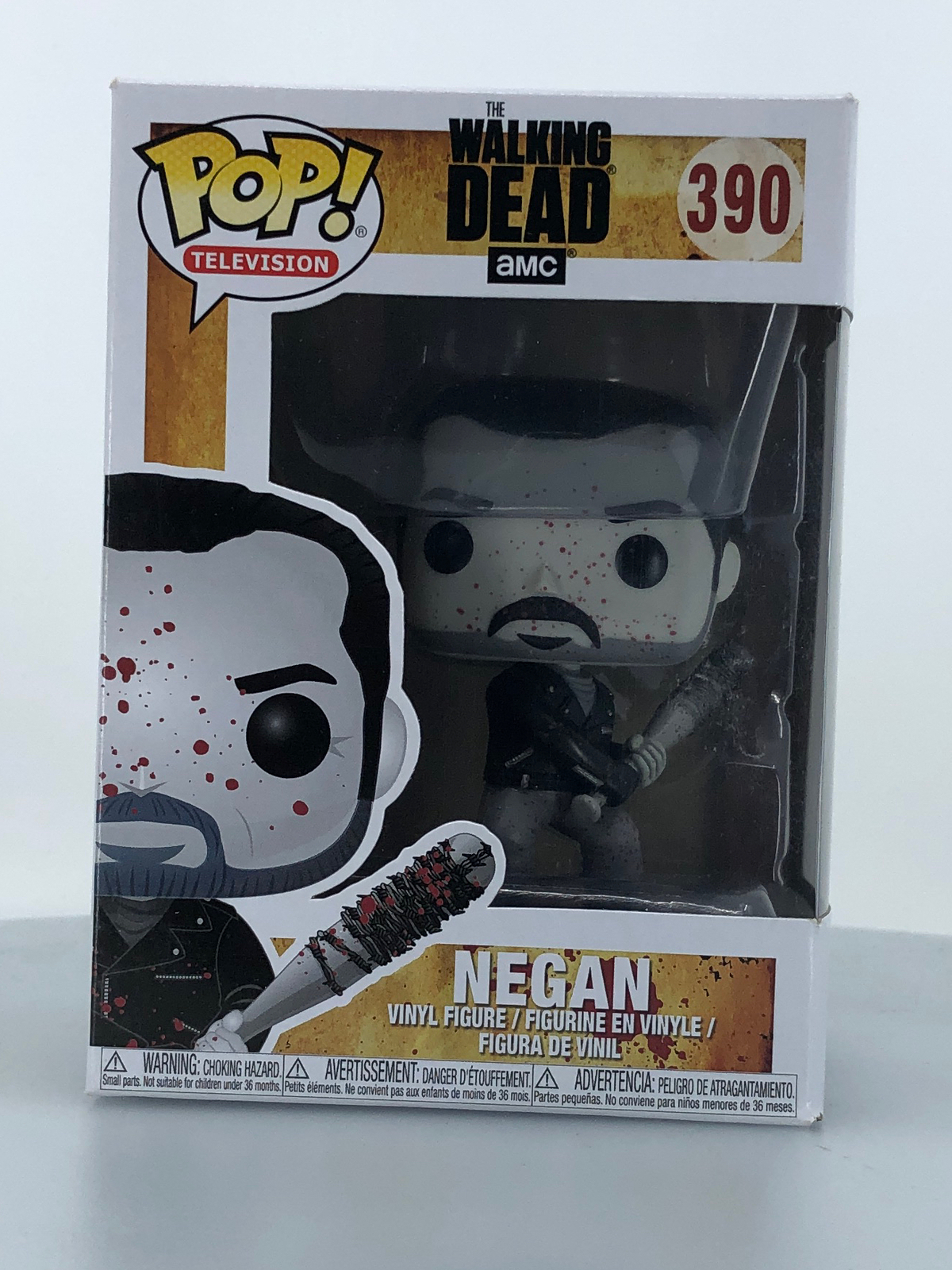 Funko Pop! Negan Blanco Y Negro Sangriento #390 Dañado