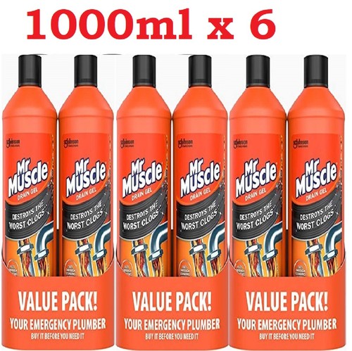 Mr Muscle Drain Unblocker Sink Drain pipes Cleaner Heavy Duty Drain Gel Unblock - Picture 30 of 90
