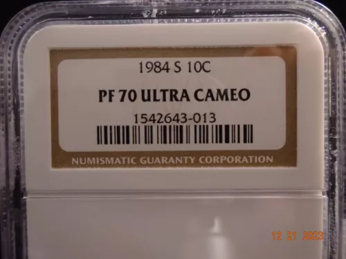 1984-S Roosevelt Dime, NGC PF70 Ultra Cameo - Brown Label