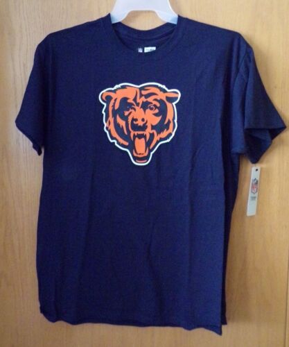 CHICAGO BEARS Bear Head Logo SS Blue Tee Shirts~Men’s Size S-L~NEW w/tags
