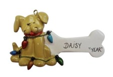 Personalized Dog with Lights Christmas Ornament