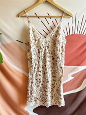 Vintage Y2K Victoria  s Secret Slip Dress floral Satin Lace Size L Large