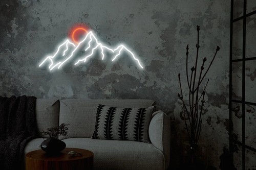 Custom Mountain Sunset LED Neon Sign, Birthday Gift, Home Bedroom Neon Wall Art - Picture 4 of 5