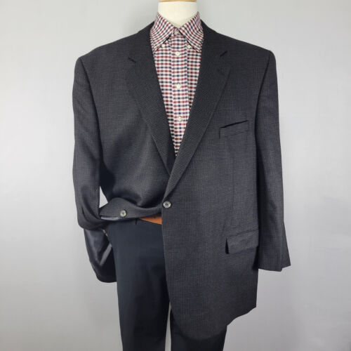 Daniel Cremieux Men's Sport Coat Denverwood SPJ Black Gray Loro Piana Soft 56L