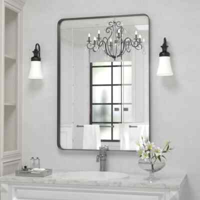 PAIHOME 16 in. W x 24 in. H Small Rectangular Metal Framed Wall Mounted Wall