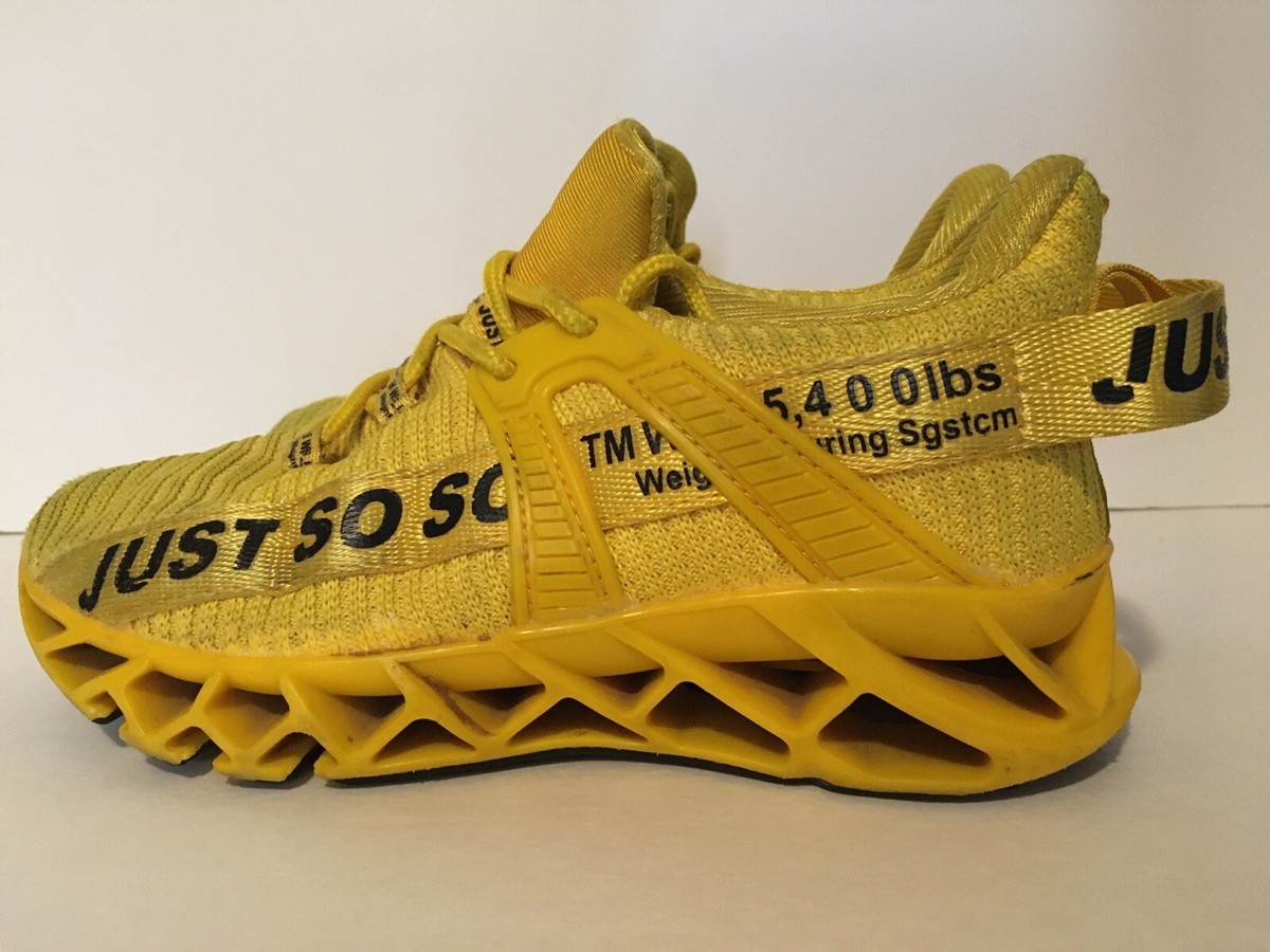 New JUST SO SO Men\'s Ginger Yellow Athletic Sneakers Shoes Size 43 US 9.5/10 Just So So Ginger Yellow Running Shoes | Mercari main image 4