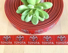 7/8" 1 YD Toyota Grosgrain Ribbon Toyota Car Logo Ribbon