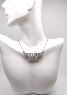 Surfer Girl Rhinestones Choker Bib Necklace Jewelry Surf's Up Gift Beach