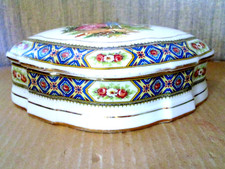 BONBONNIERE porcelaine Porcelain LIMOGES UNIQUE Touze Lemaitre & Blancher c1925