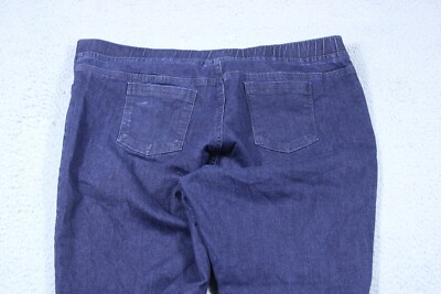 Hue Studio Jeans Womens XXL Blue High Rise Skinny Pull On Stretch Denim 40x29