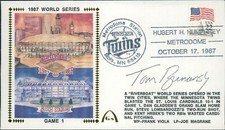 Tom Brunansky Signed 1987 World Series First Day Issue Cachet JSA Authenticated