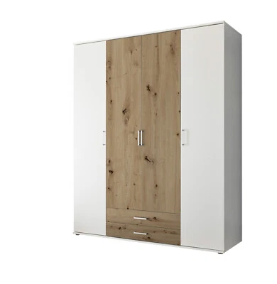 Armadio Da Parete Retrò In Legno E Vetro – 100 Cm, 4 Ante, Con Ganci E Mensola Aperta, Per Bagno E Cucina
