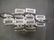  LOT OF 6 Curtis CUS8 Relay Socket Base, 10A, 300V, 125V, Used