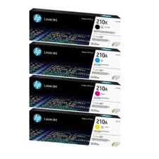HP 210X Black High Yield, 210A Cyan/Magenta/Yellow Standard Yield Toner Set