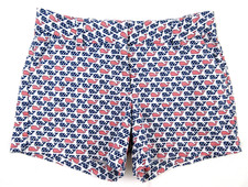 Girls Vineyard Vines Flag Whale Printed Boulevard Shorts White Cap Sz 10 MINT 