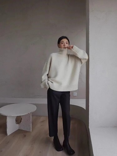 Autumn Winter Cashmere Sweater Women 100% Pure Cashmere Sweater Women - Picture 28 of 29