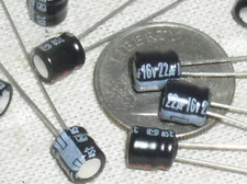 10 PANASONIC ECEA1CKS220 22UF 16V 22MFD KS RADIAL ELECTROLYTIC CAPACITOR 85* USA