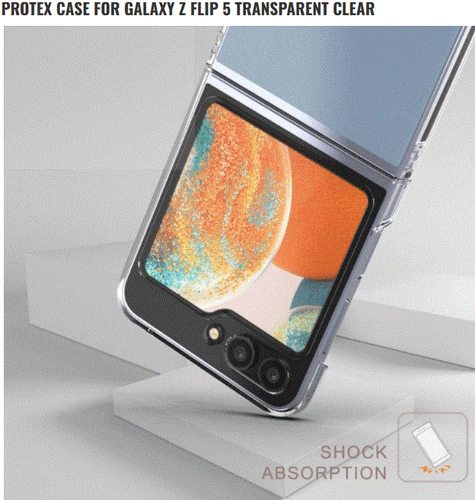 SKULL DESIGN CLEAR GRAY ROSE 2-PC SLIM Cover Case FOR GALAXY Z FLIP 5 5G Phone - Picture 5 of 14