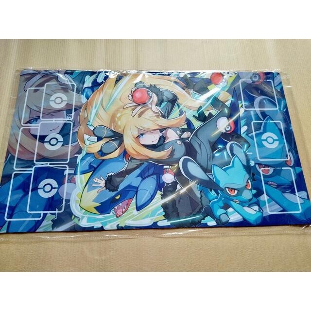 Rubbermat Pokemon Card Cynthia Custam F/S Playmat NEW | eBay
