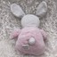 Carters Bunny Rabbit Shabby Roses Pink Plush Rattle Soft Toy 9