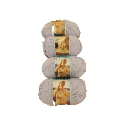 Lot of 4 Vintage WINTUK 4 Hand Knitting Yarn by Caron -Pale Purple 3.5 Oz