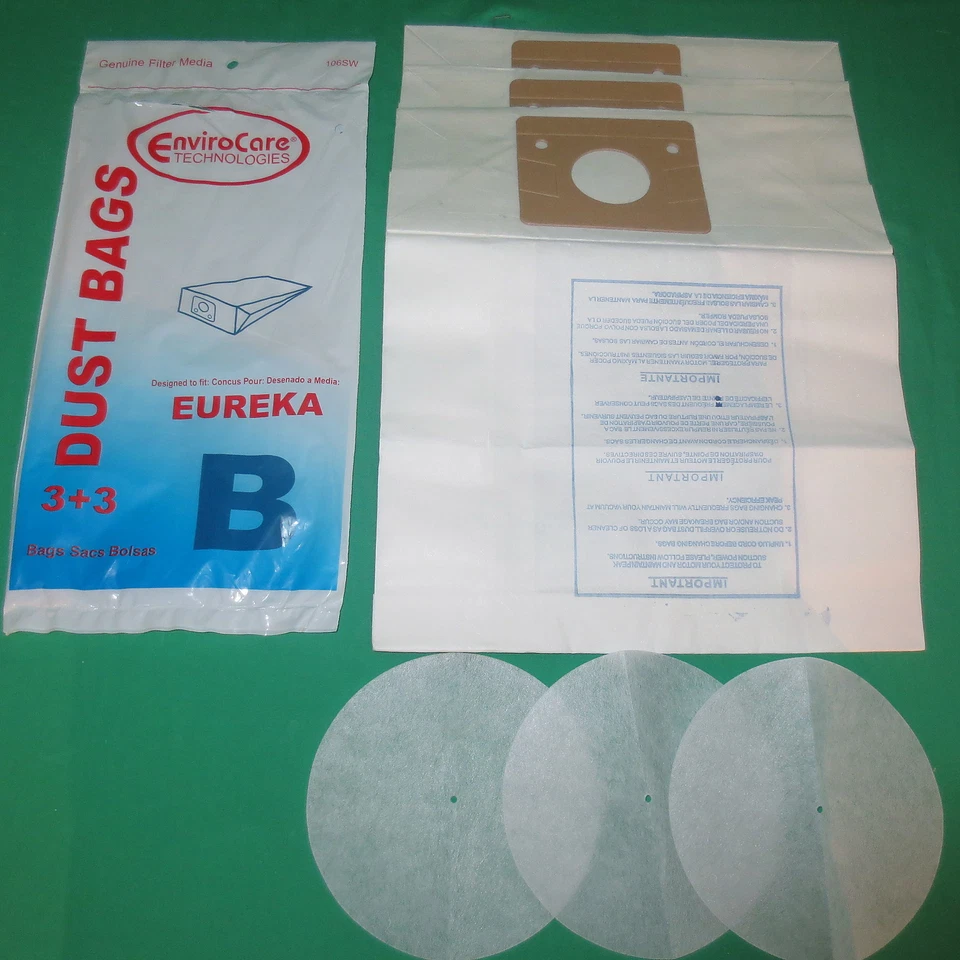 ENVIROCARE Eureka Sanitaire Style B & S Vacuum Cleaner Bags + Filters 52329, 1700, 3700 Vac