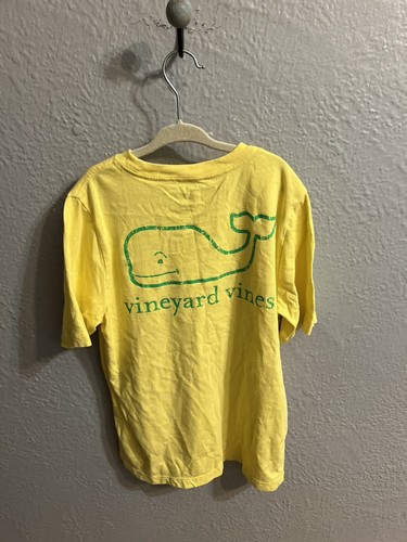 Vineyard Vines Whale Graphic Youth Yellow Crew T Shirt Size Small 8-10 - Picture 5 of 10