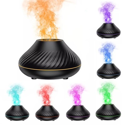 Aroma Humidifier Essential Oil Diffuser 3D Volcano Flame Mist Air For Home Decor