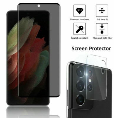 For Samsung Galaxy S21 Ultra/S21+/S20 FE Anti-Spy Privacy Glass Screen  Protector