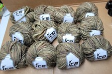 Ice Yarns x12 Khaki Brown 50g 49yds 50 Wool 50 Acrylic 5 Bulky