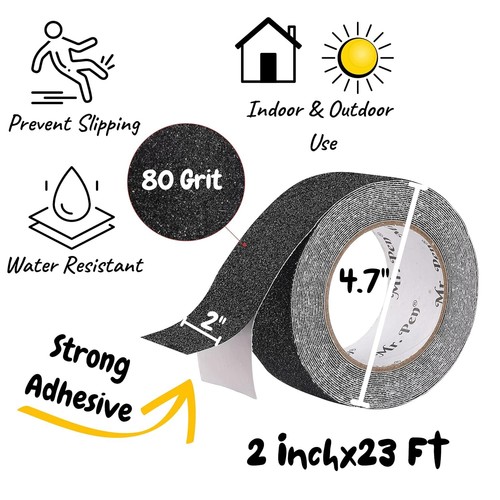 Mr. Pen- Grip Tape, 2 Inch, 23 Feet, Anti Slip/Non Skid Tape, Grip Tape, Frictio - Picture 2 of 3