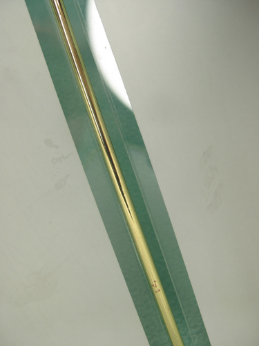 VTG Touch Lamp Replacement Shade Gold Tone Metal/White With Blue & Brown Floral - Picture 9 of 17