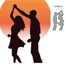 Cute Couple Dancing Spin Metal Cutting Dies Scrapbooking Card Making Craft