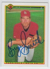 Autographed 1990 Bowman Bryn Smith - Cardinals