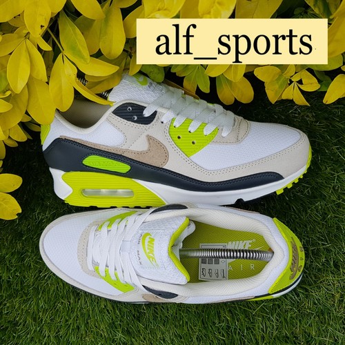 ❤ BNWB & Authentic Nike ® Air Max 90 Trainers in White, Cyber & Volt UK Size 8 - Picture 14 of 18
