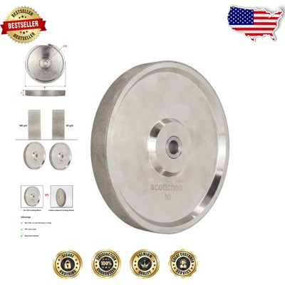 8'' x 1'' Medium Grit CBN Grinding Wheel for Bench Grinders - Superior Sharpness