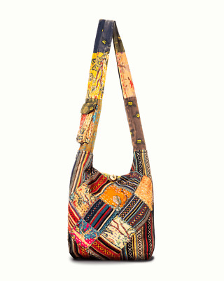 Kathmandu Collection Quilted Patchwork Handmade Cotton Shoulder Bag from Nepal
