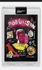 TOPPS PROJECT 2020 BOB GIBSON CARD #108 BY GREGORY SIFF WITH BOX - IN HAND