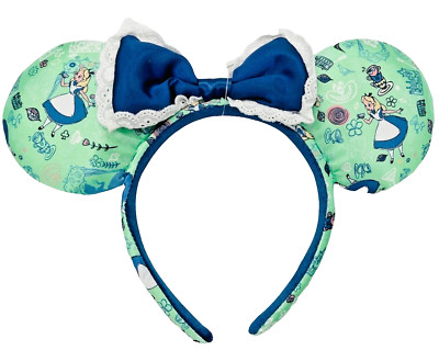 Disney Parks Epcot United Kingdom Alice Mad Tea Party Minnie Mouse Ears Headband