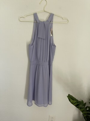 Pastel Purple Haltet Neck Cocktail Dress Size XS | eBay